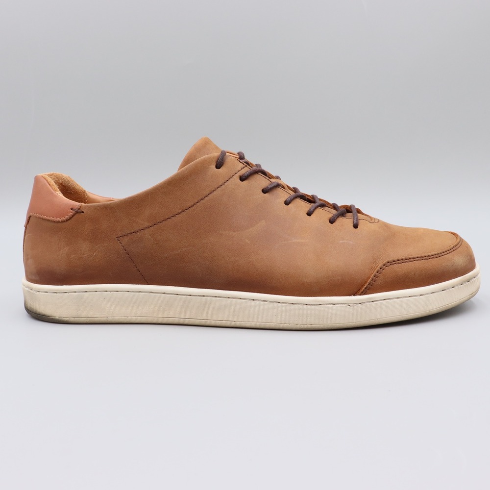 LUCA Terra Low Brown Leather Sneakers Mens Size 12 US Lactae Hevea Casual Shoes